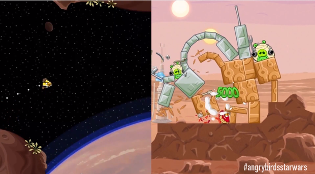 Официальные геймплейный трейлер Angry Birds: Star Wars